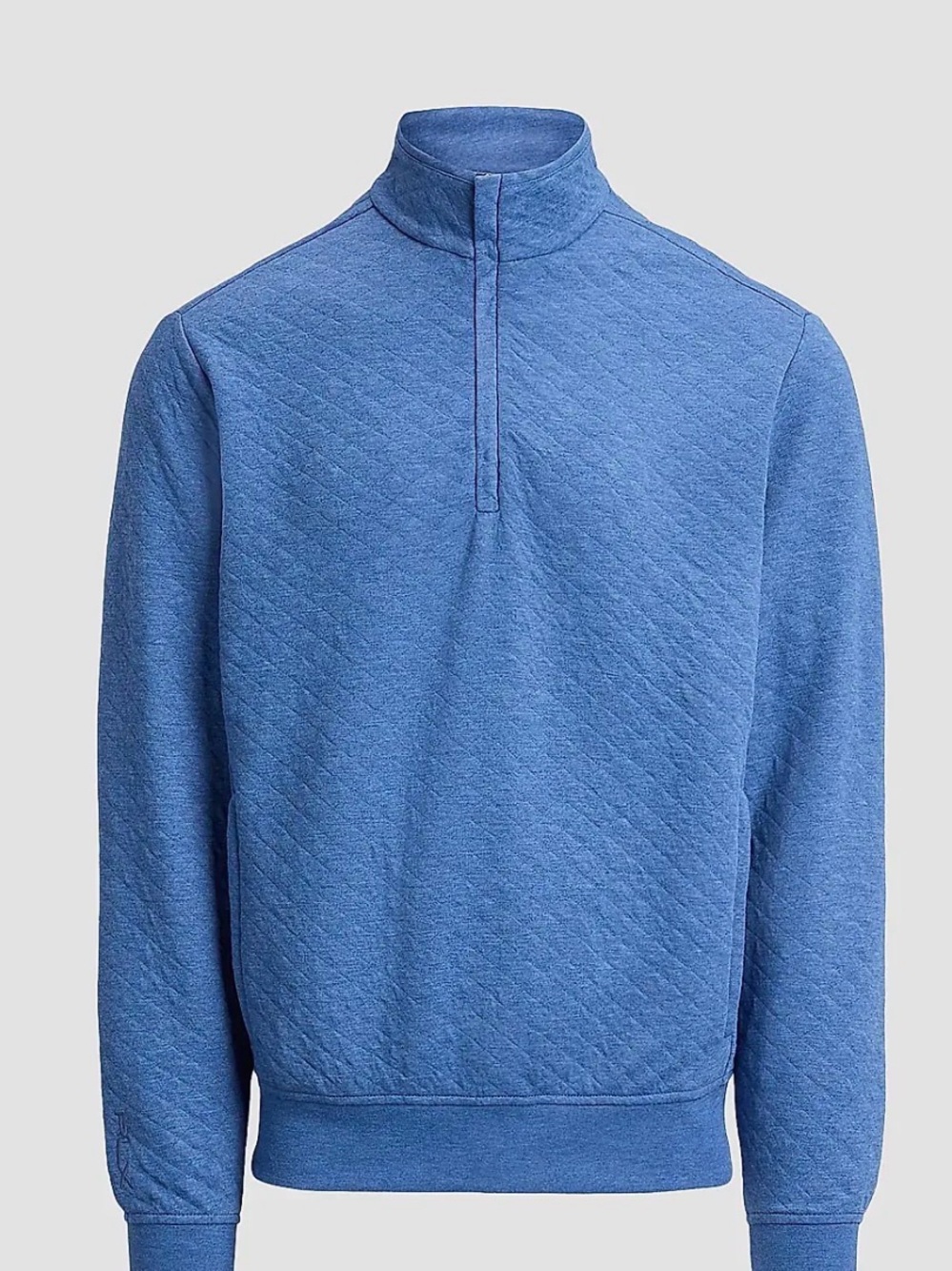 RLX Ralph Lauren Men’s Quilted Double-Knit Quarter-Zip Sweatshirt Size L